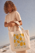 Zesty Citrus Lemon Illustrated Tote Bag