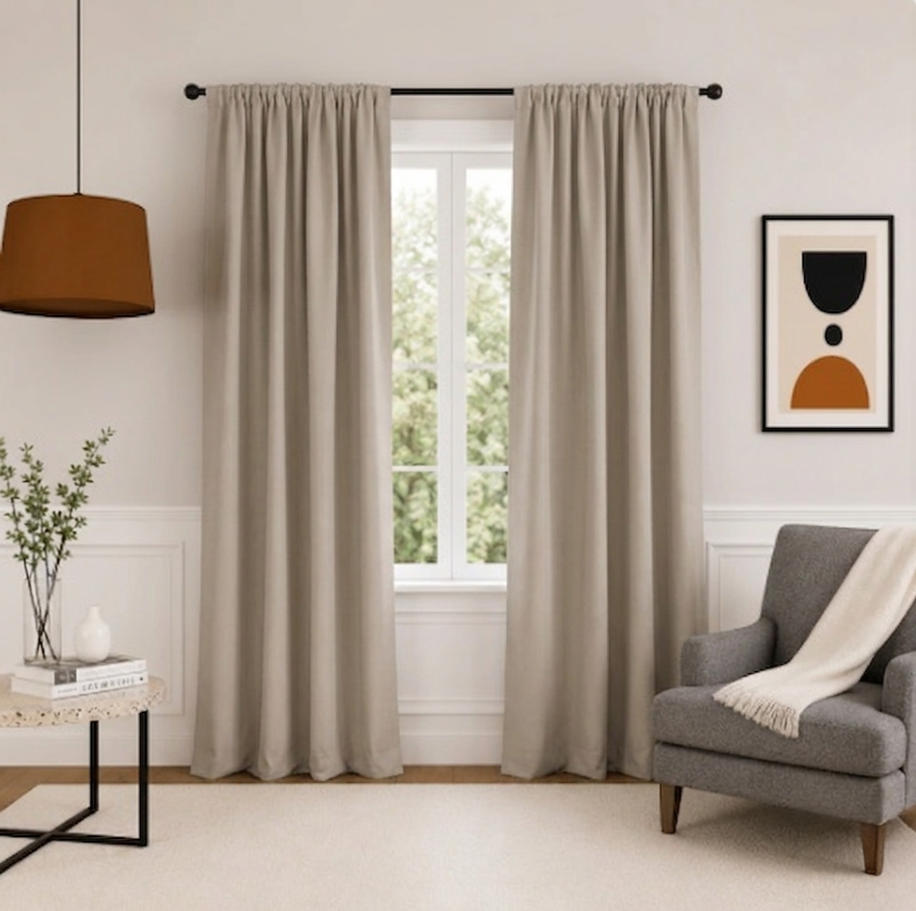 Brown Blackout Curtain
