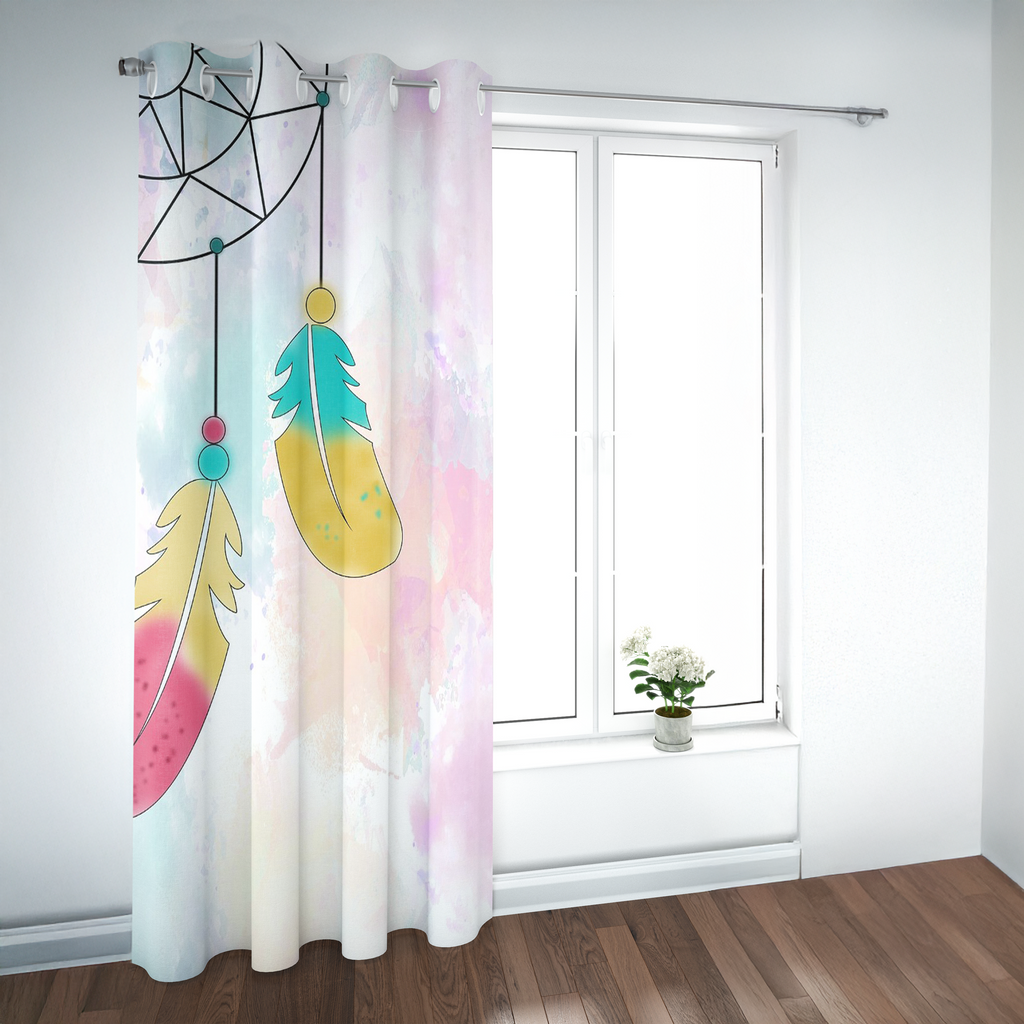 Watercolor Dreamer Dreamcatcher Curtain