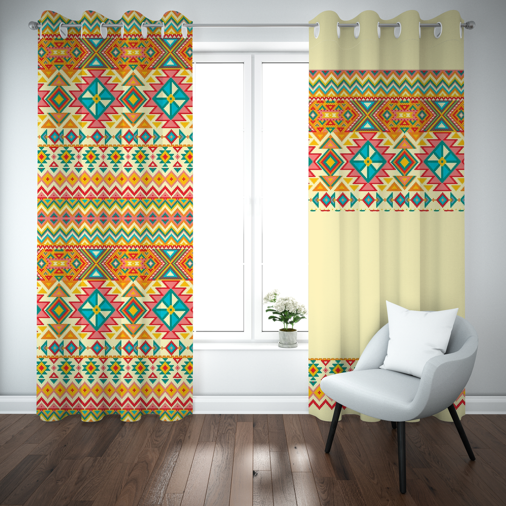 Aztec Asymmetrical Curtain