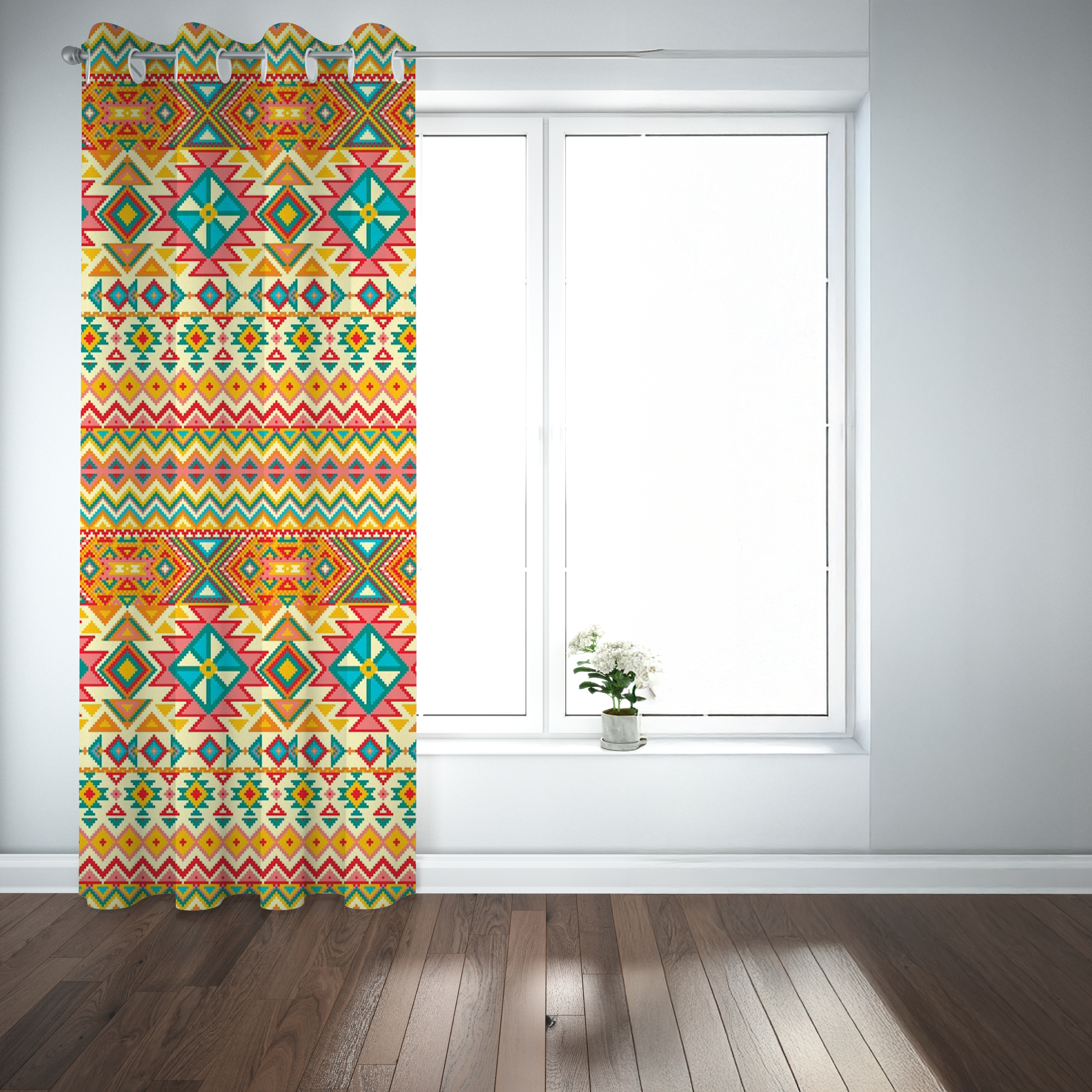 Aztec Asymmetrical Curtain