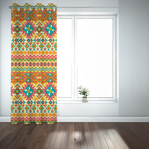 Aztec Asymmetrical Curtain
