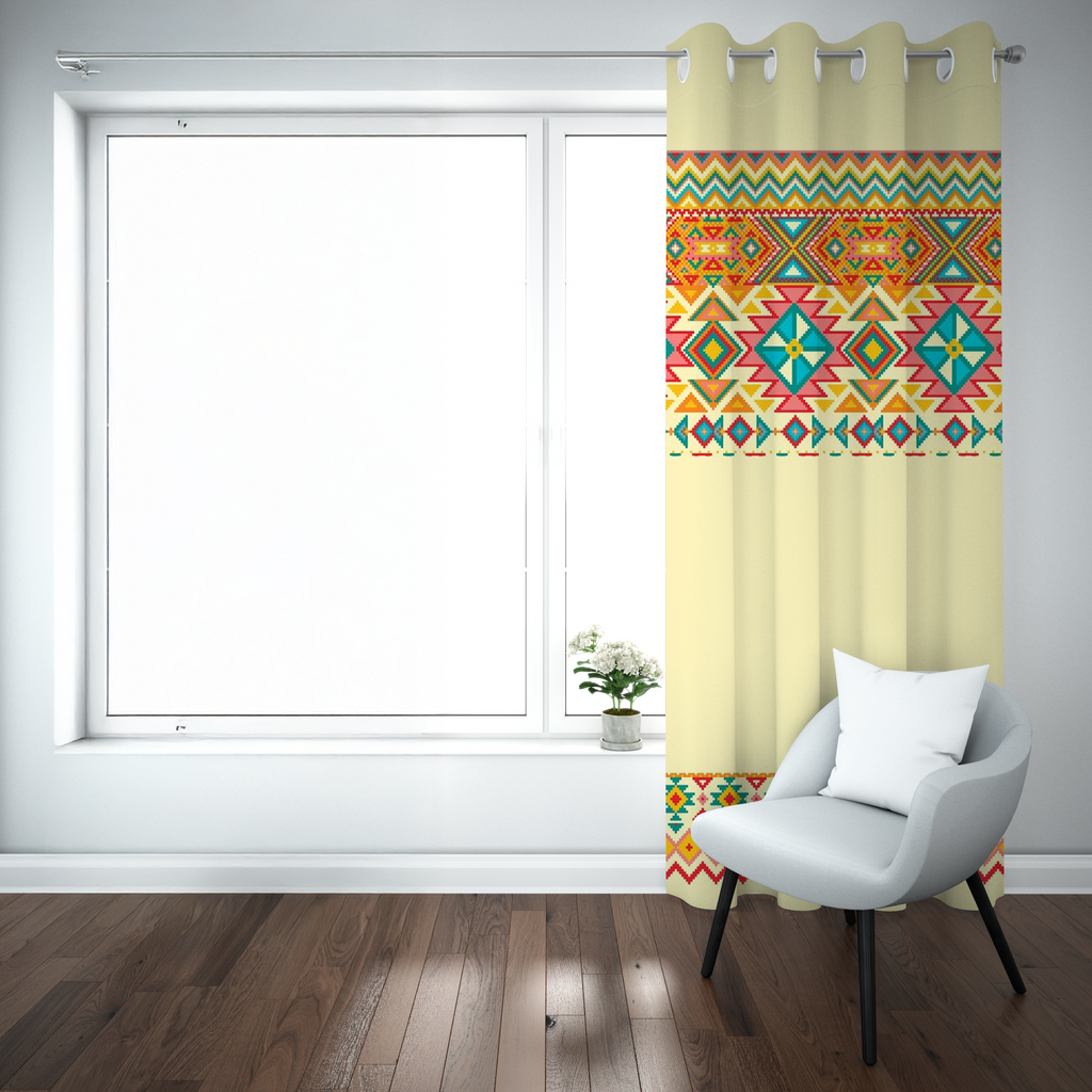 Aztec Asymmetrical Curtain