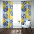 Citron & Sapphire Bloom Curtain