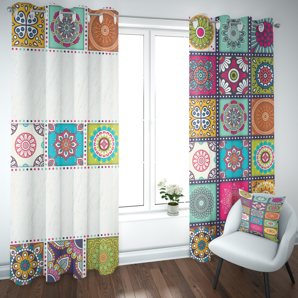 Global Bazaar Mosaic Patchwork Curtain