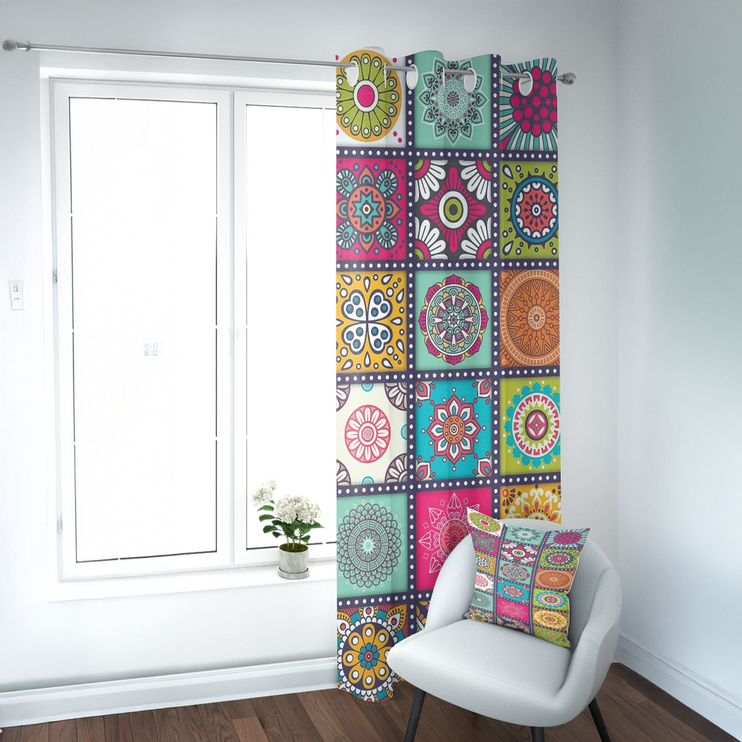 Global Bazaar Mosaic Patchwork Curtain