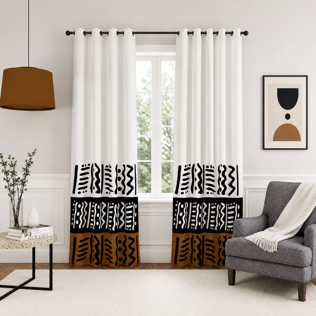 The Monochrome Geo-Abstract Drapery
