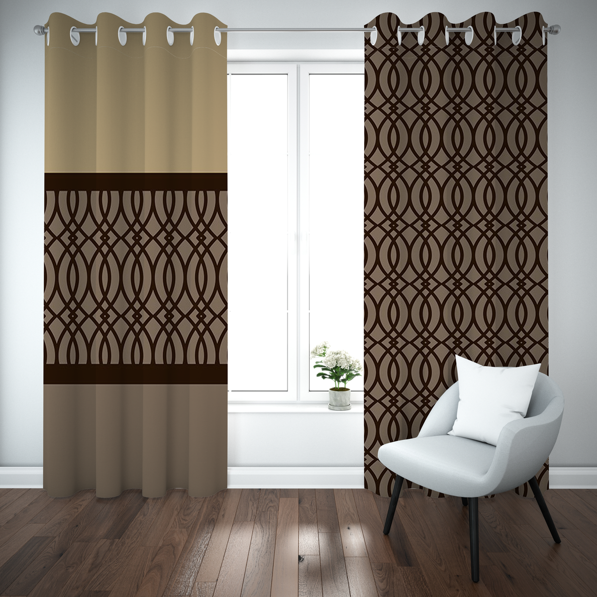Brown Mandela Curtain