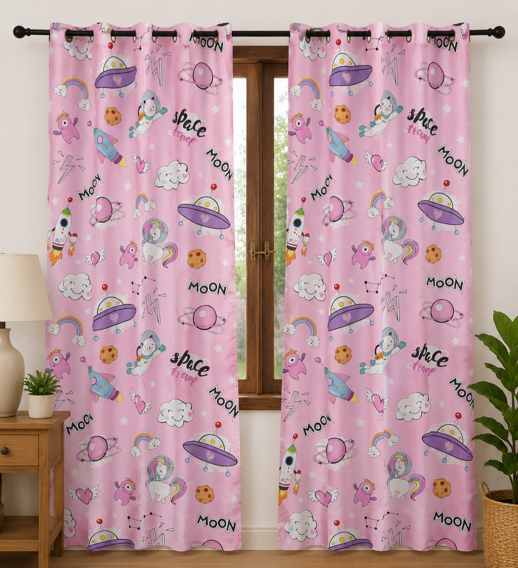Pinkish Space Curtain