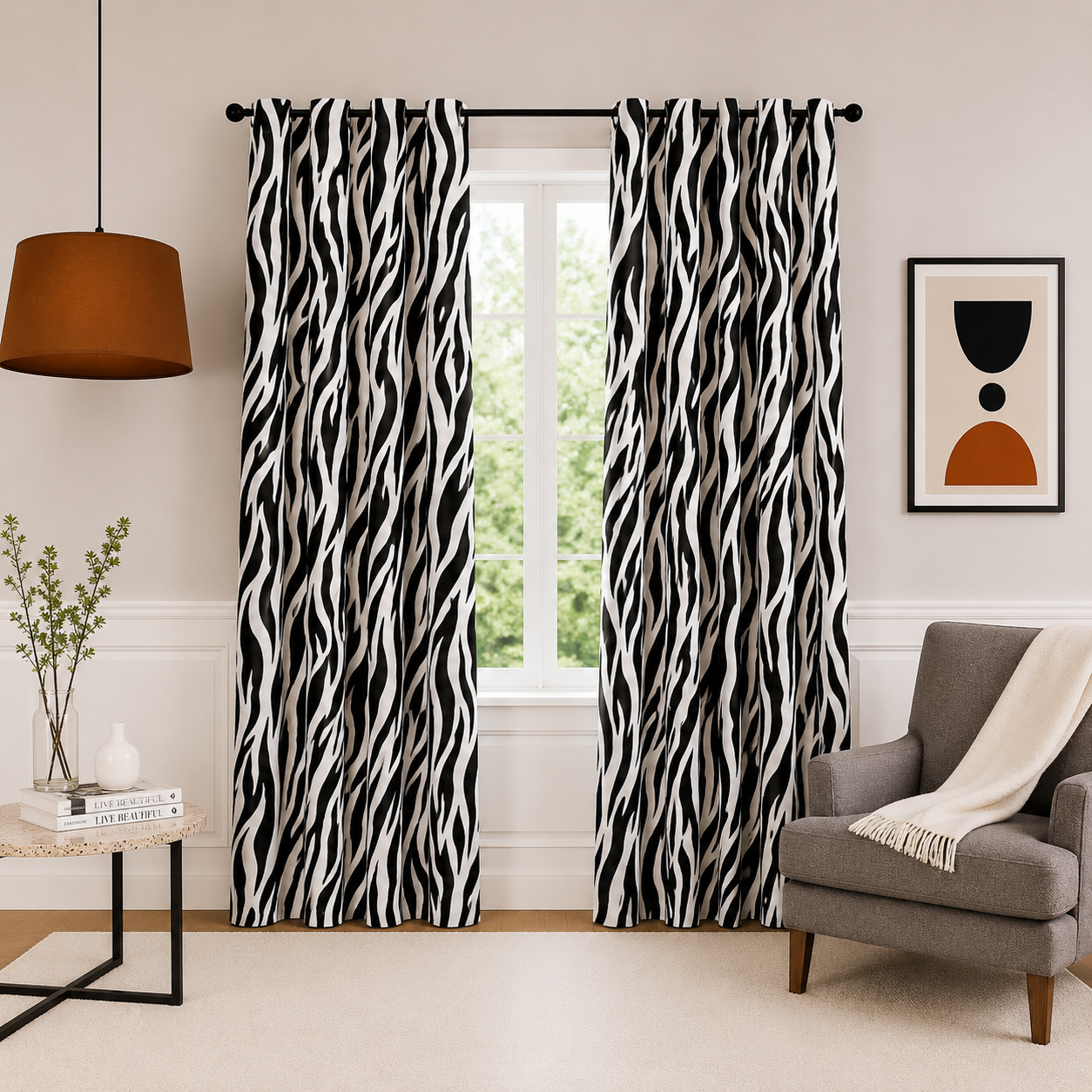 The Zebra-Abstract Rhythmic Panel