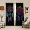 The Ethereal Neon-Gradient Mandala Panel