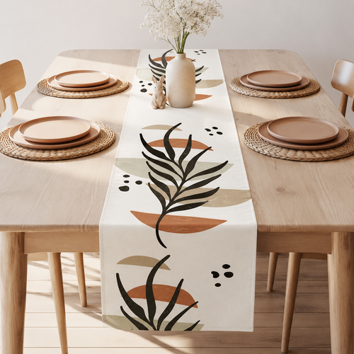 Abstract Leaf Table Runner