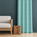 Teal Chevron Curtain