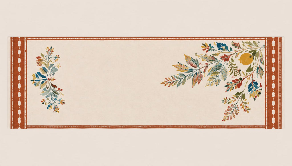 Tropical Leaves Table Runner