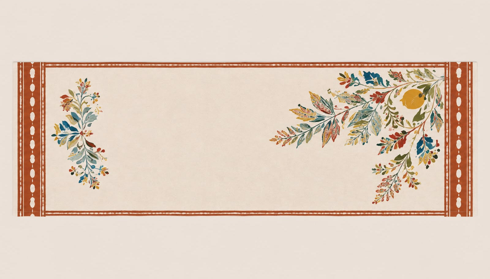 Tropical Leaves Table Runner