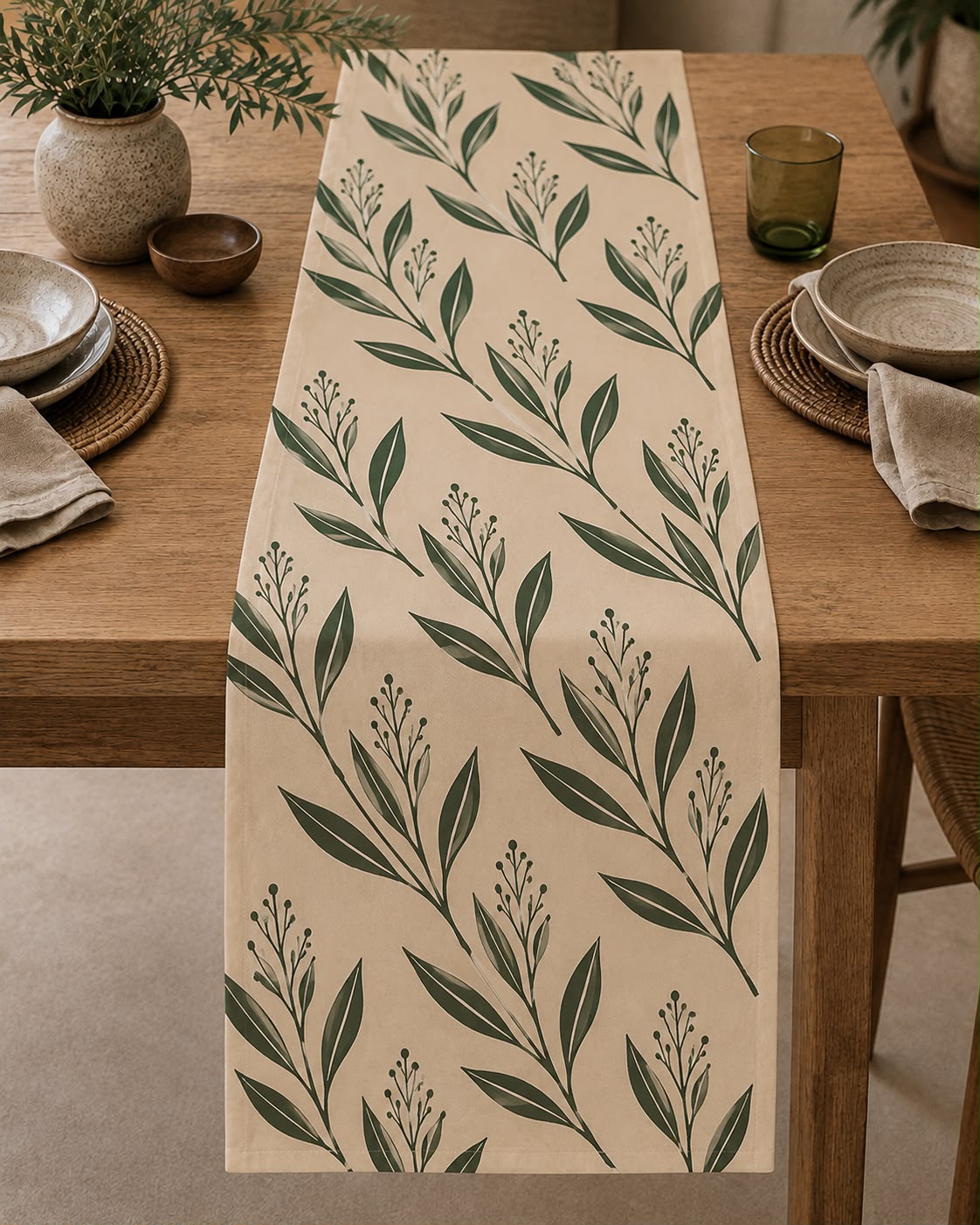 Leaf Pattern Table Runner
