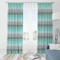 Blue Zigzag Curtain
